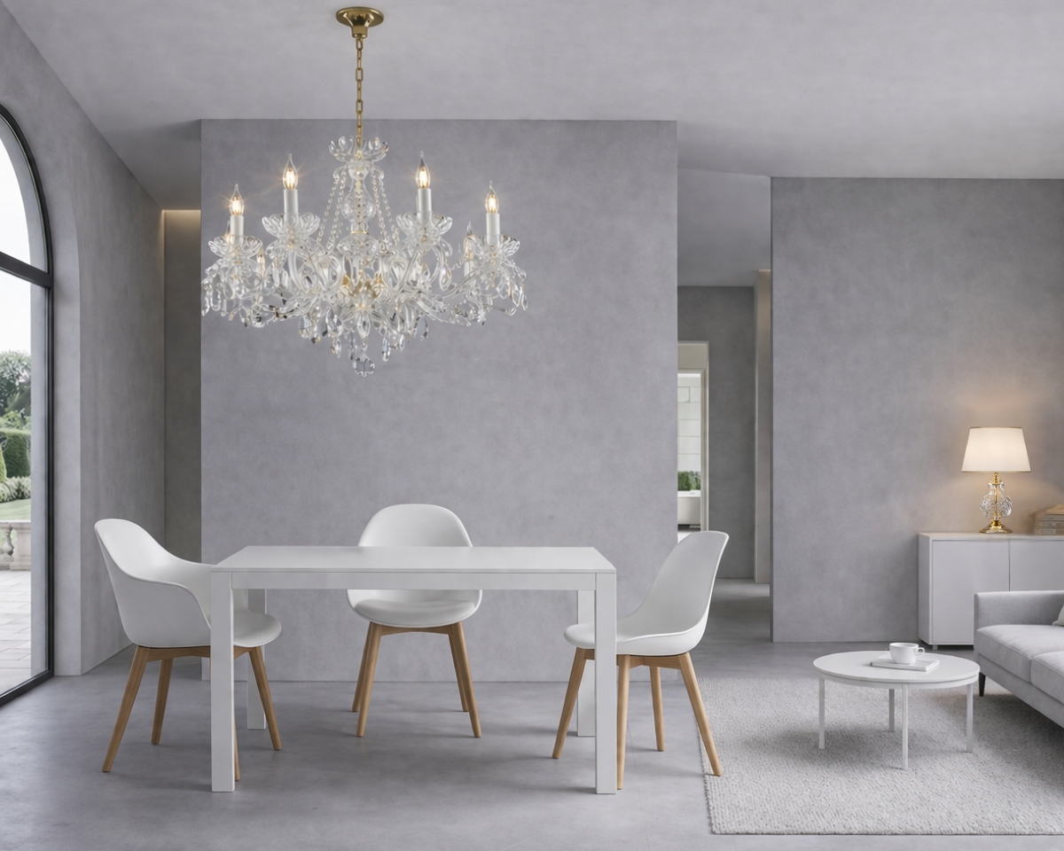  Хрустальная люстра EL100802PB и настольная лампа ES624119