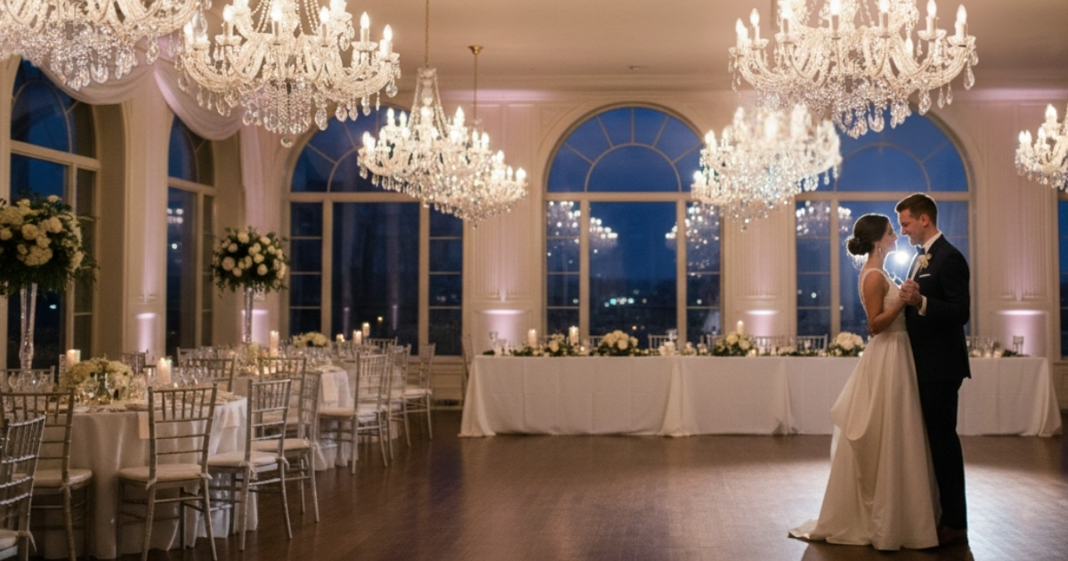 Хрустальные люстры для свадебных залов