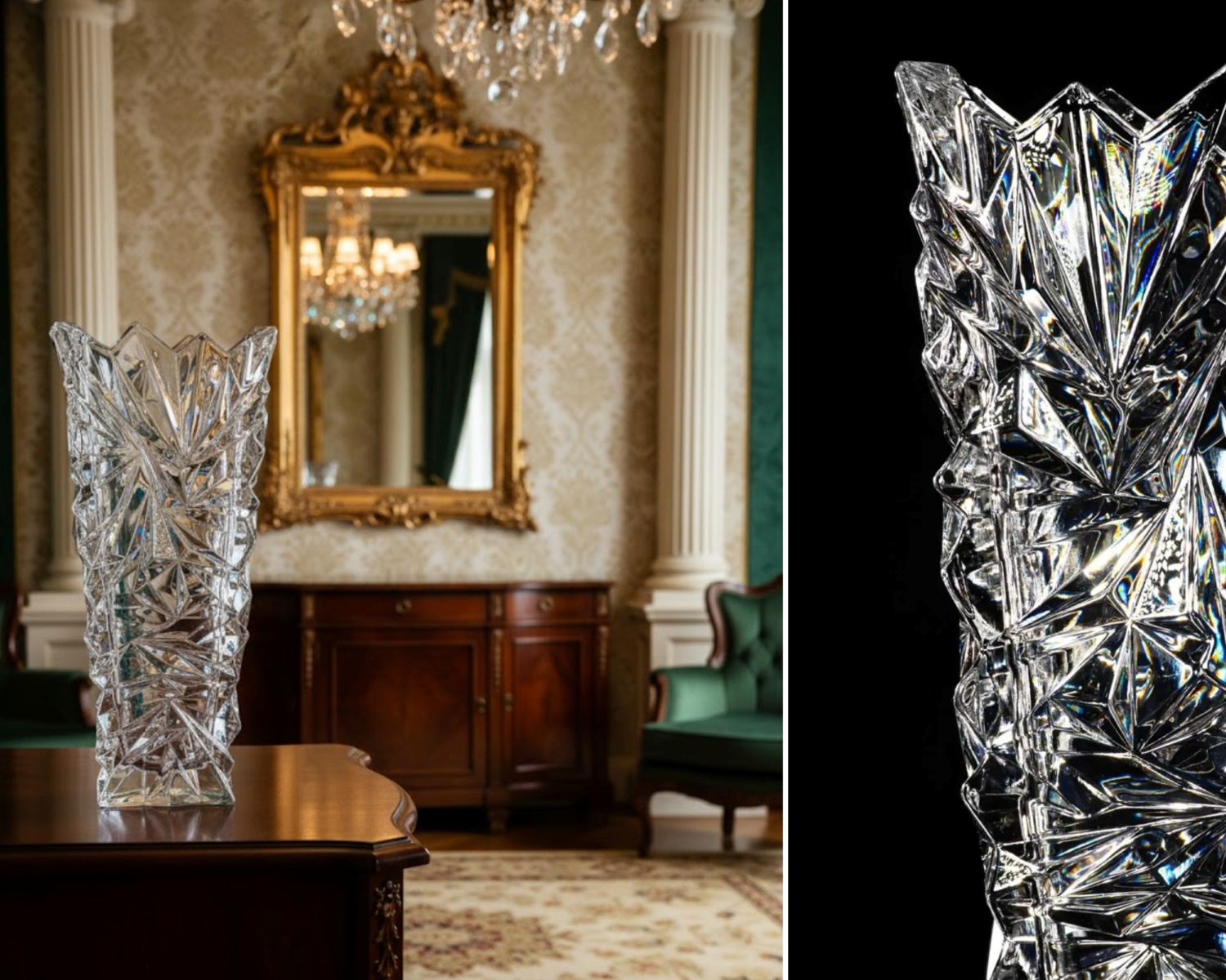 Высокая стеклянная ваза BG10370