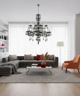 Хрустальная люстра черная ATCH8+4A