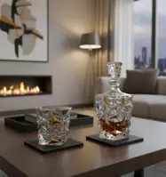 Полированная бутылка виски BG15107-01-gold