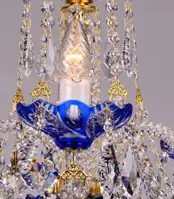 Хрустальная синяя люстра LLCH05-BLUE - подробно