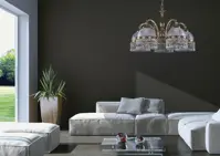 Люстра из латуни с подвесками  L329CE для гостиной