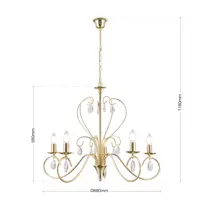 Люстра с металл. рожками OLU16585