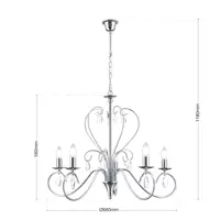 Люстра с металл. рожками OLU16585