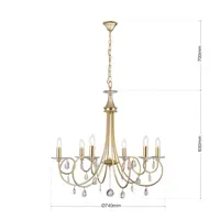 Люстра с металл. рожками OLU16706