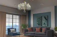 Люстра с абажурами  LW511121200G для гостиной