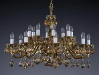 Люстра из латуни с цветными пoдвecками L349B 8006 