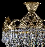 Люстра из латуни с подвесками L375CLNT