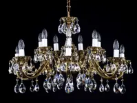 Люстра из латуни с подвесками L336CLN 