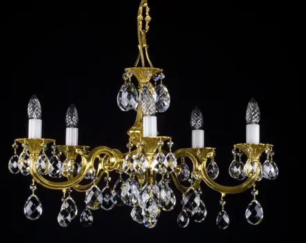 Люстра из латуни с подвесками L337CLN