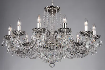 Хрустальная люстра LLCH12-COATED-CRYSTAL-NBNSNi