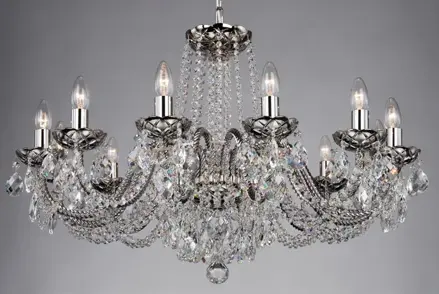 Хрустальная люстра LLCH12-COATED-CRYSTAL-NBNSNi