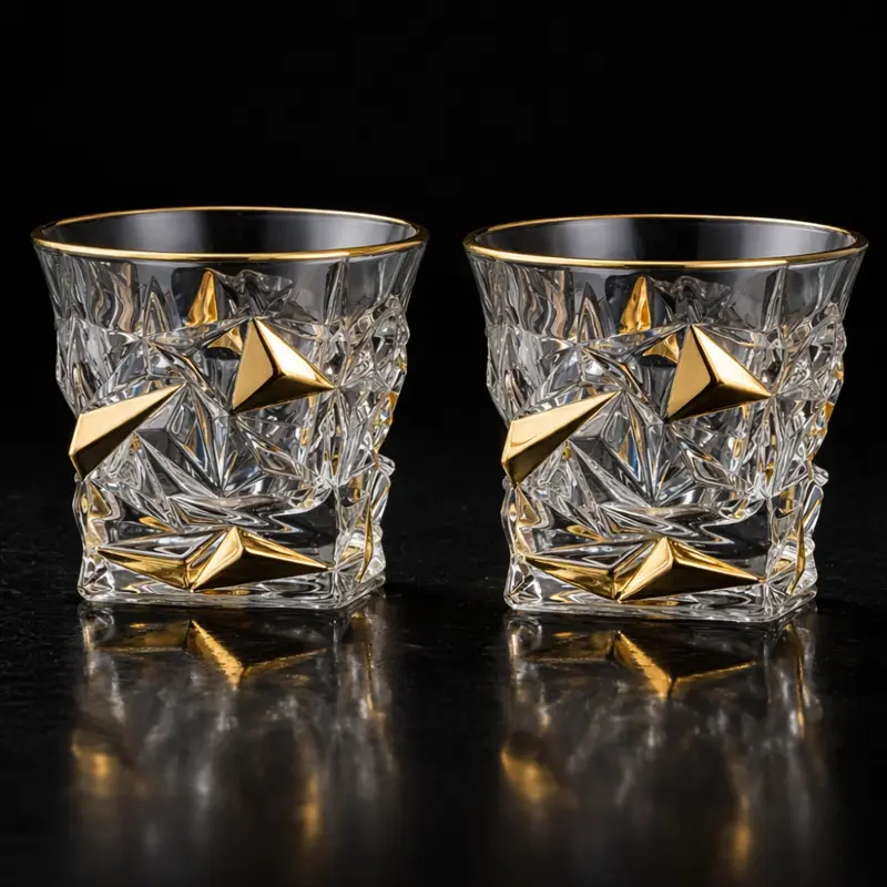 Набор из 2 стаканов для виски BG12107-zoloto