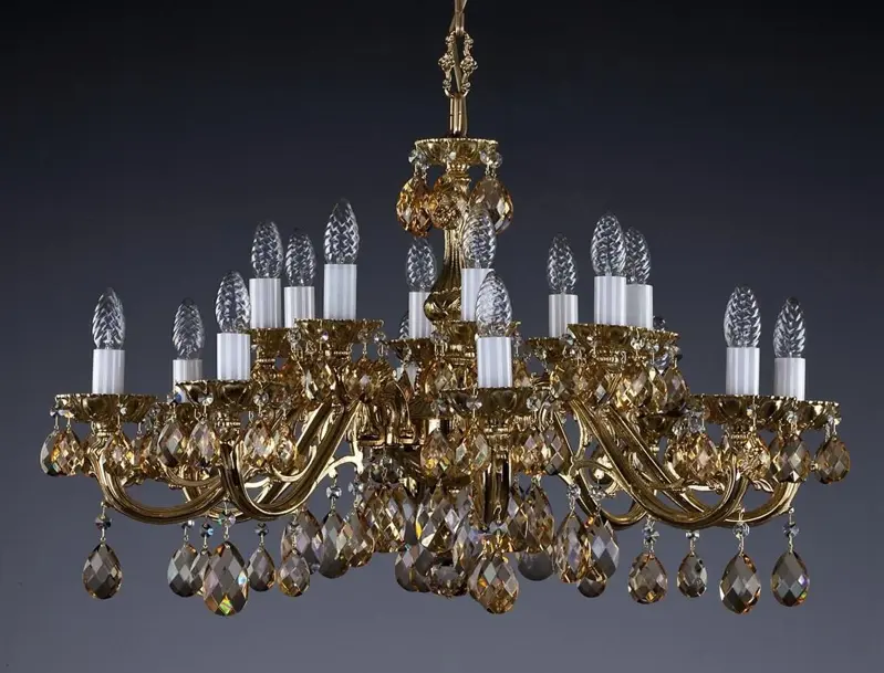 Люстра из латуни с цветными пoдвecками L349B 8006 